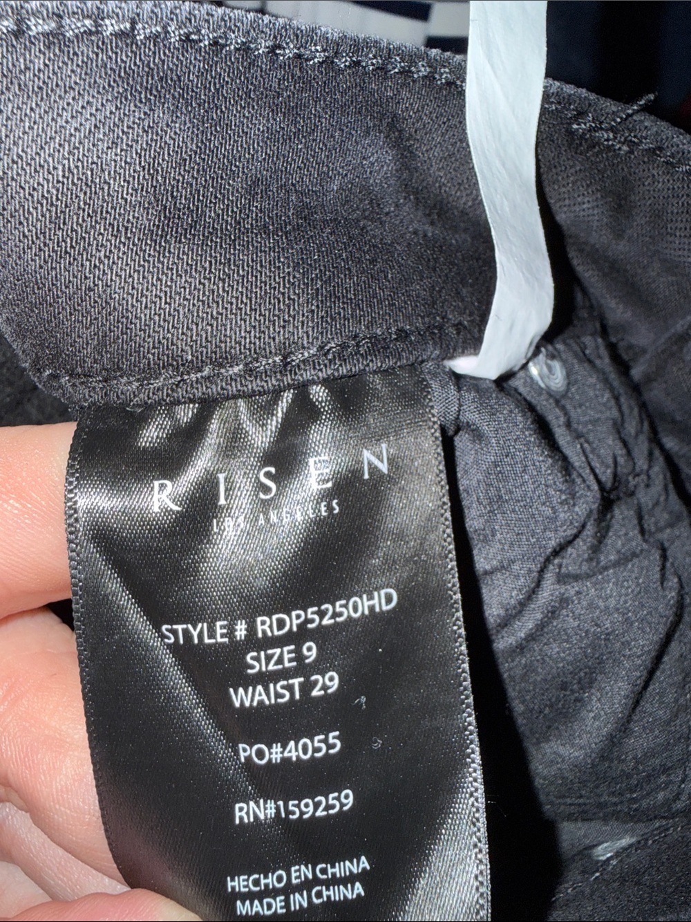 Risen Jeans Black Women’s Straight Leg Jeans - Picture 5 of 6